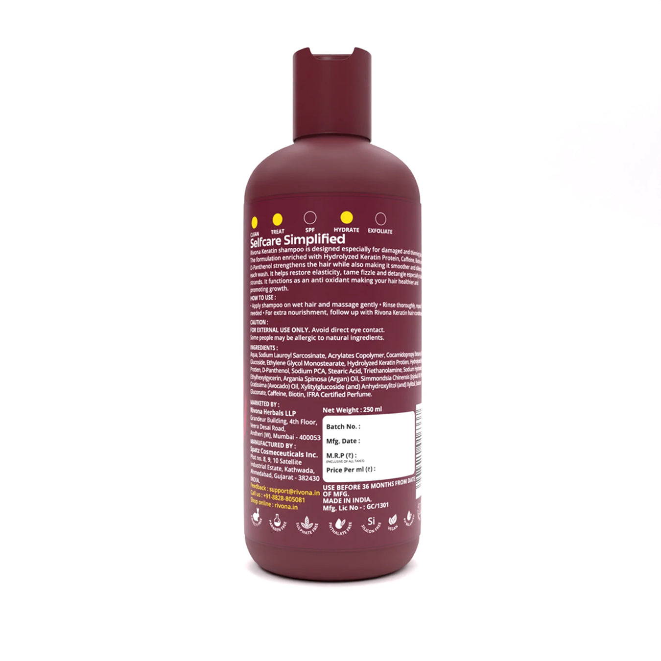 Rivona Keratin Therapy Shampoo