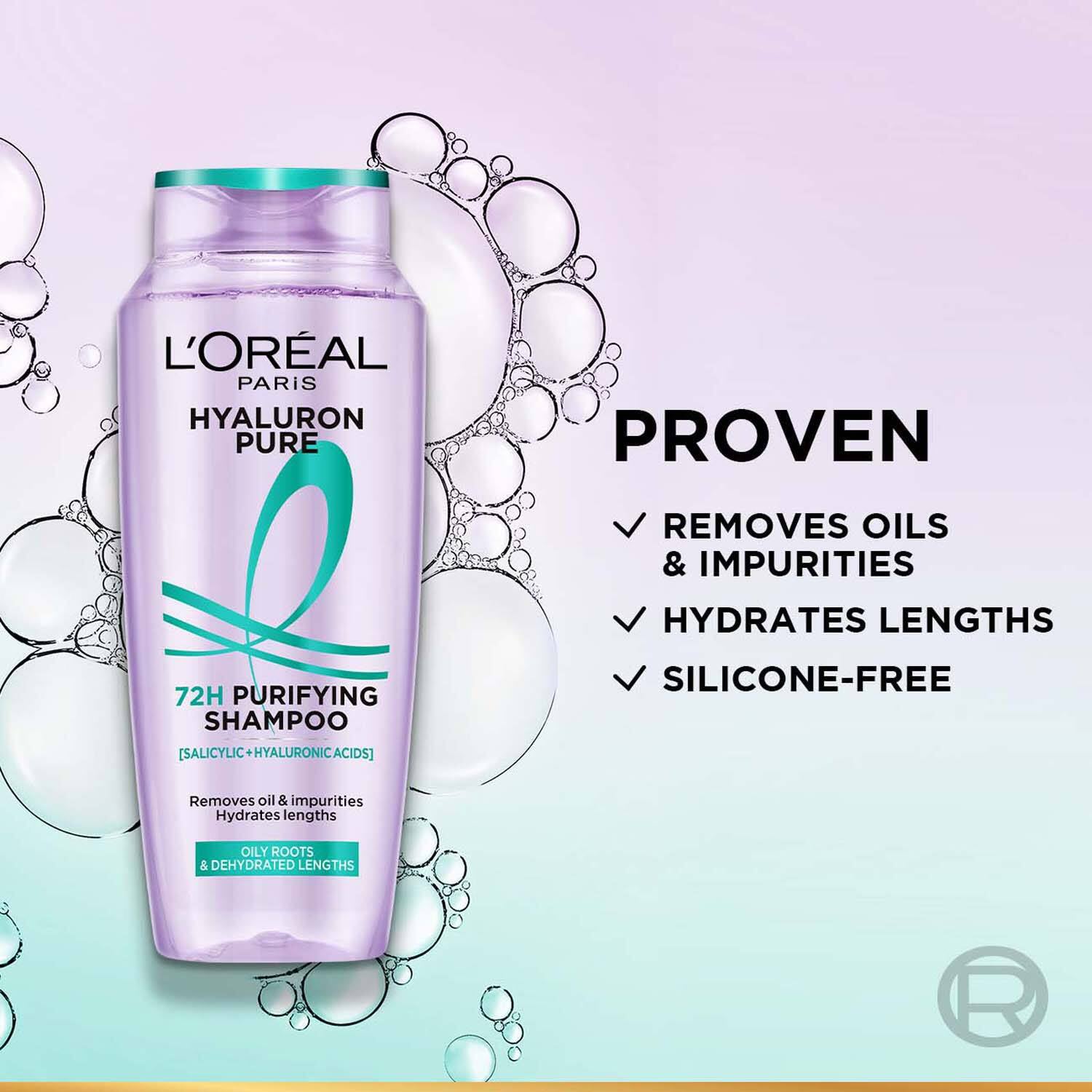 Loreal Paris Hyaluron Pure 72H Purifying Shampoo