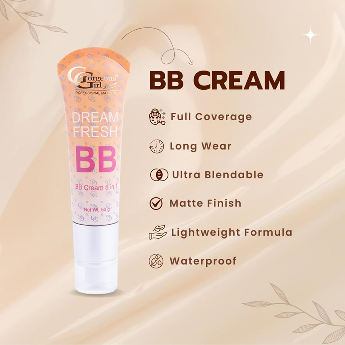 Gorgeous Gril Dream Fresh Bb Cream 8 In 1 Spf 30 50G