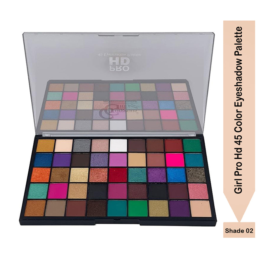 Gorgeous Girl Pro Hd 45 Color Eyeshadow Palette