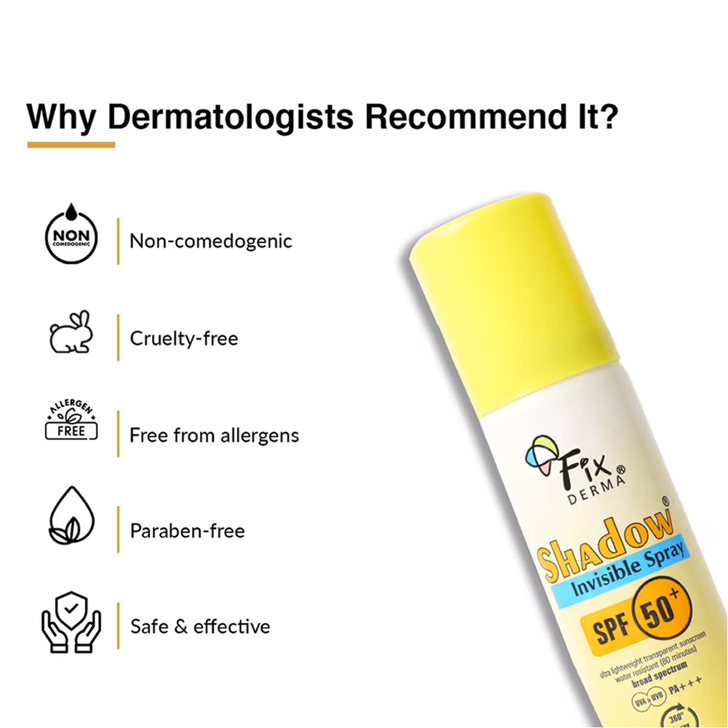 Fixderma Shadow Invisible Spray Spf 50+