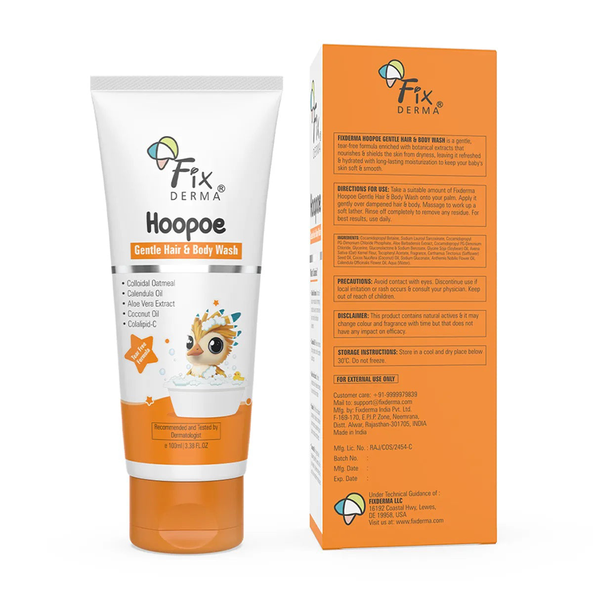 Fixderma Hoopoe Gentle Hair & Body Wash
