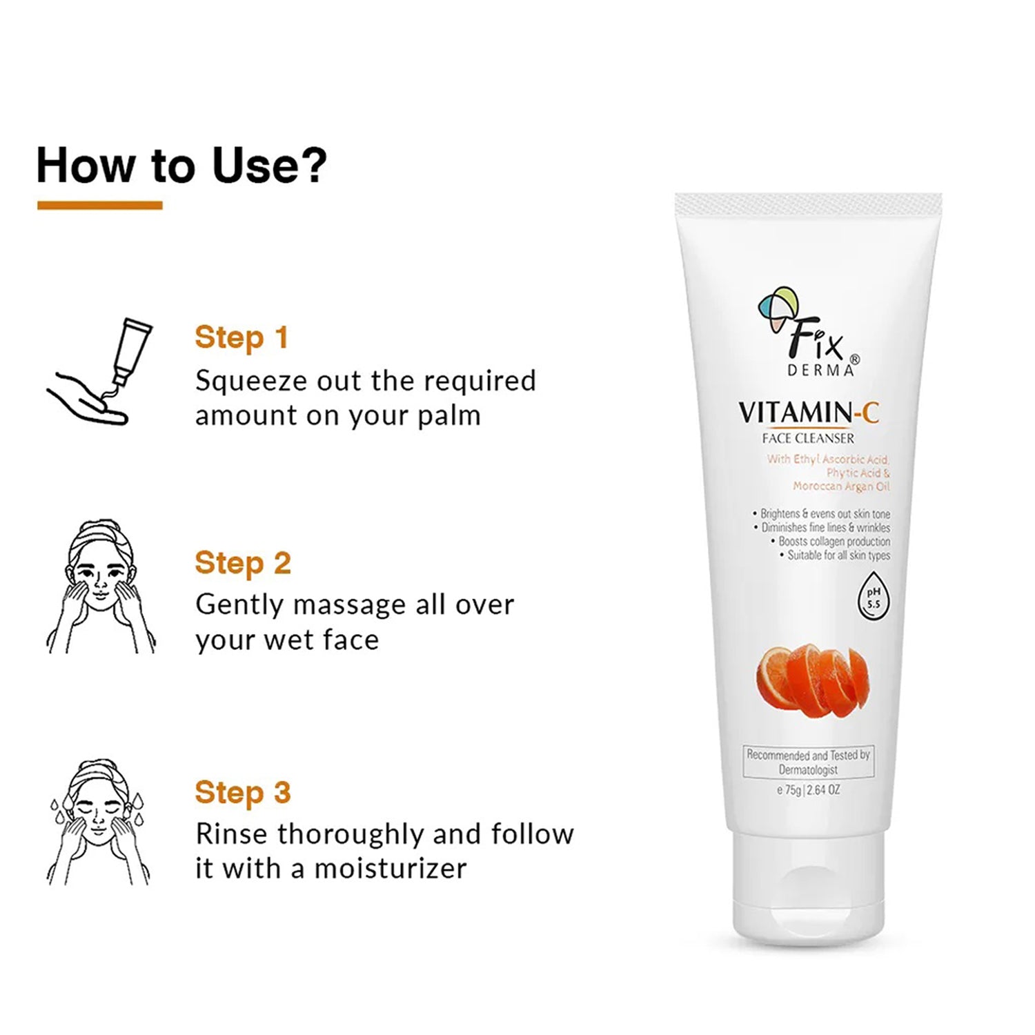 Fixderma Vitamin C Face Cleaner For Oily Skin