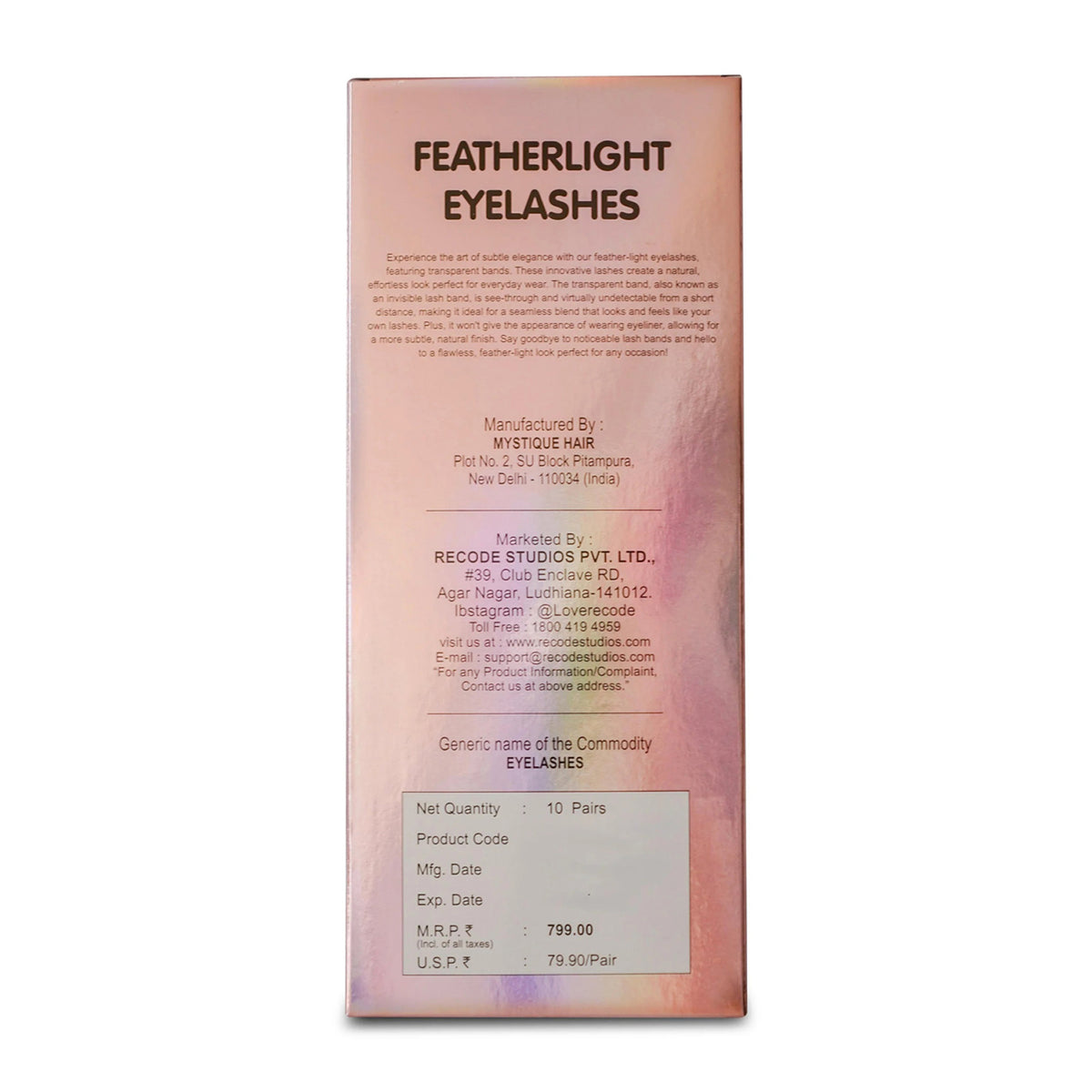 Recode Featherlight Eyelashes 10 Pair