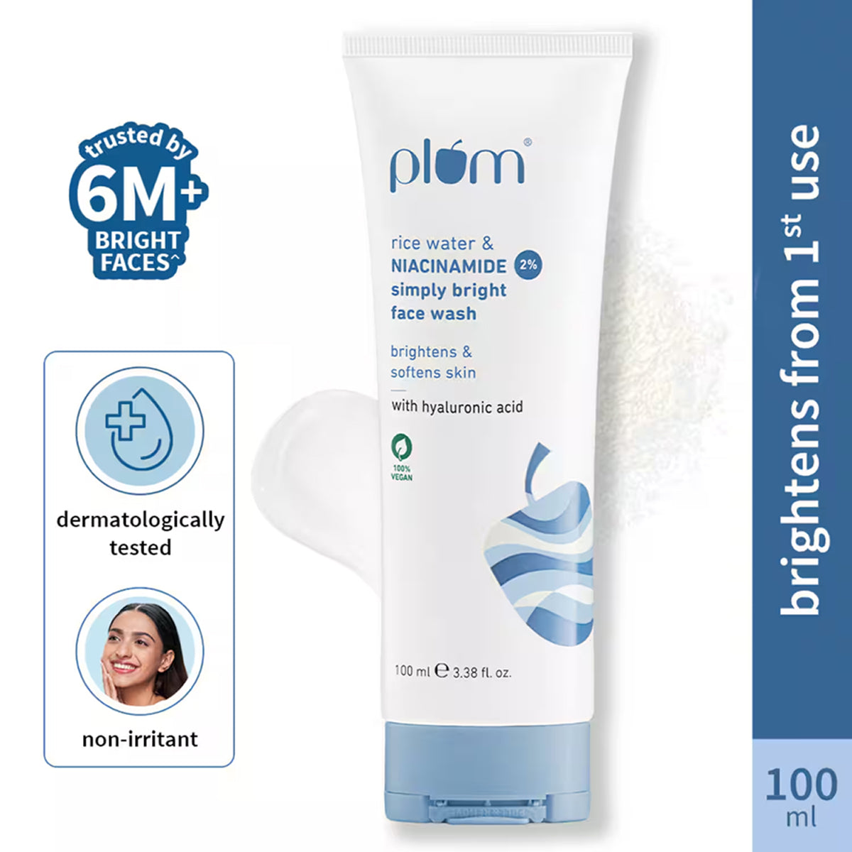 Plum 2Per Niacinamide Rice Water Simply Bright Face Wash