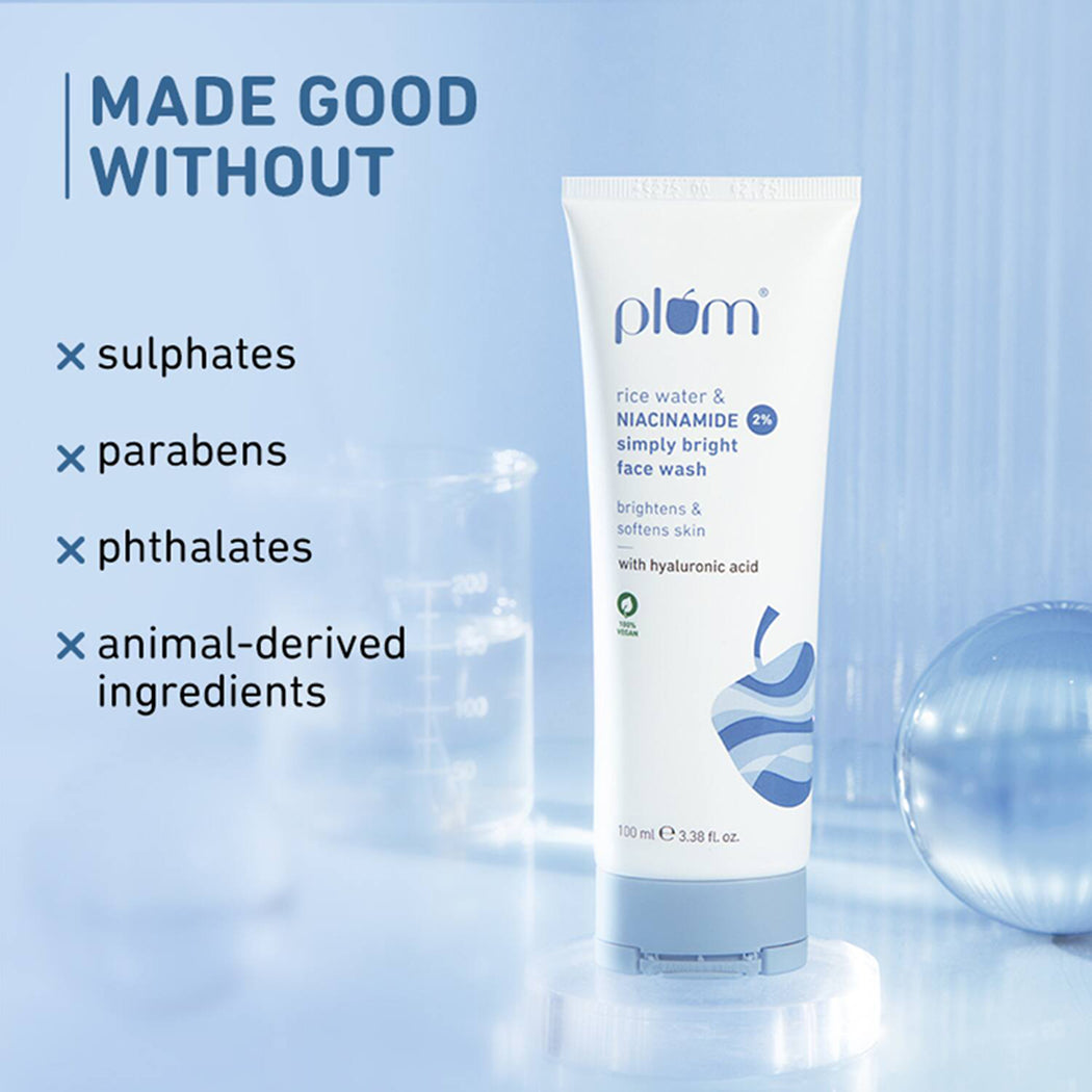 Plum 2Per Niacinamide Rice Water Simply Bright Face Wash