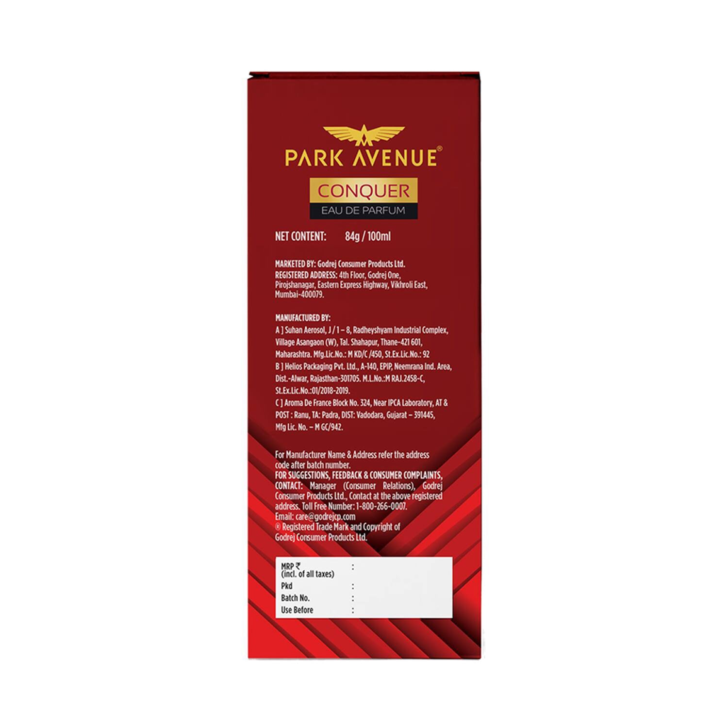 Park Avenue Stronger & Lasts Longer Eau De Parfum 100ML