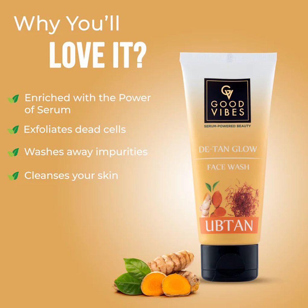 Good Vibes Ubtan De-Tan Glow Face Wash