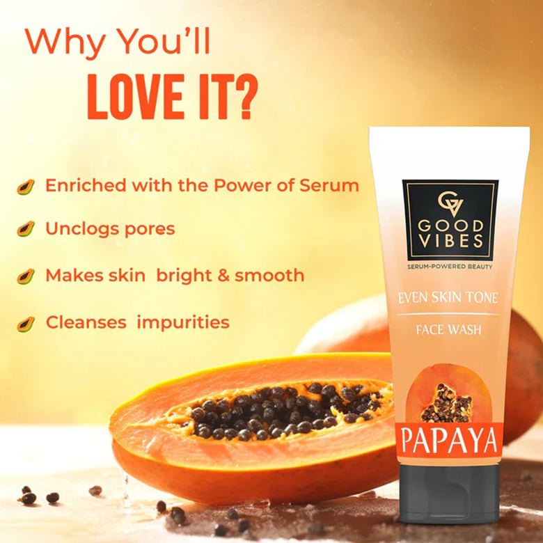 Good Vibes Even Skin Tone Papaya Face Wash