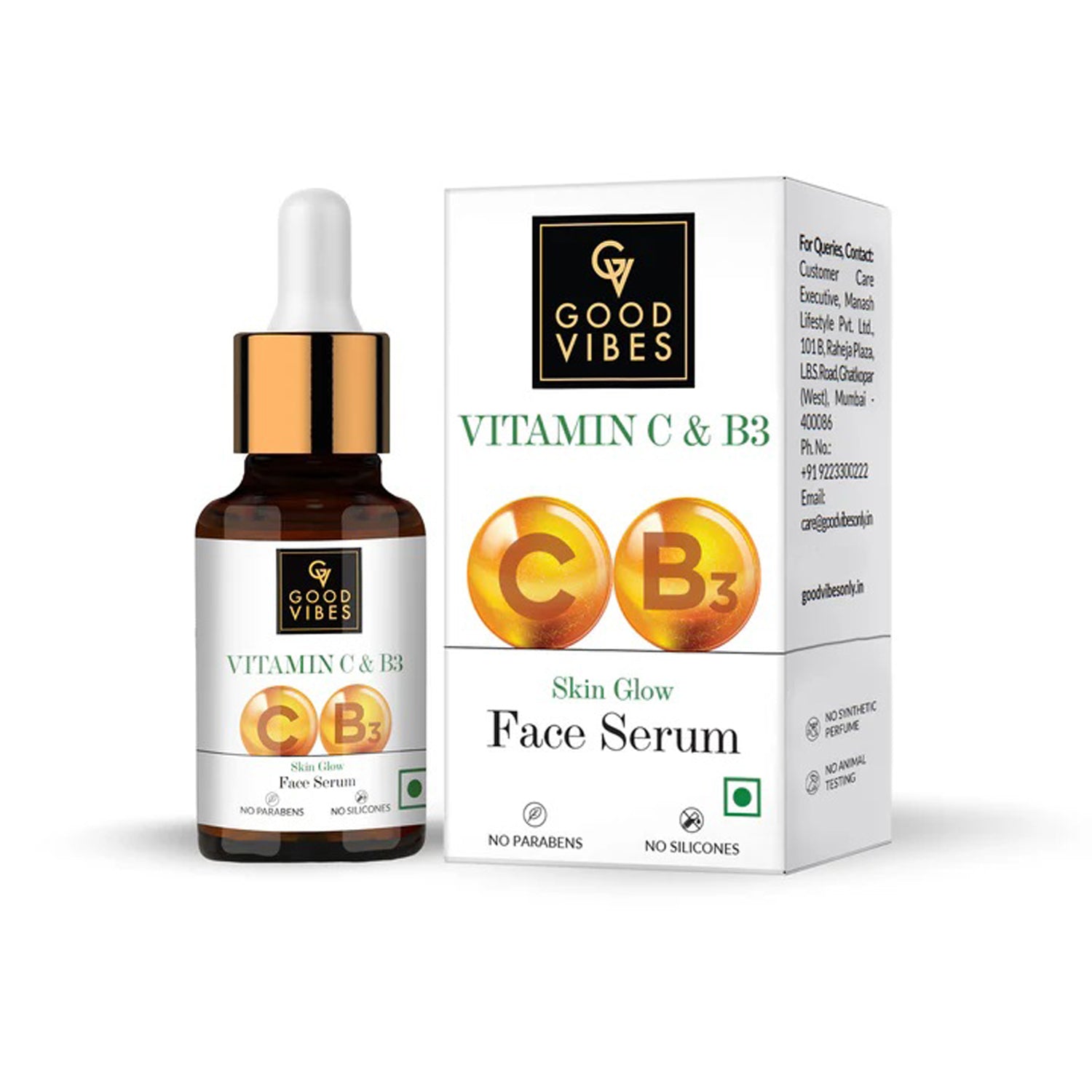 Good Vibes Skin Glow Vitamin C & B3 Face Serum