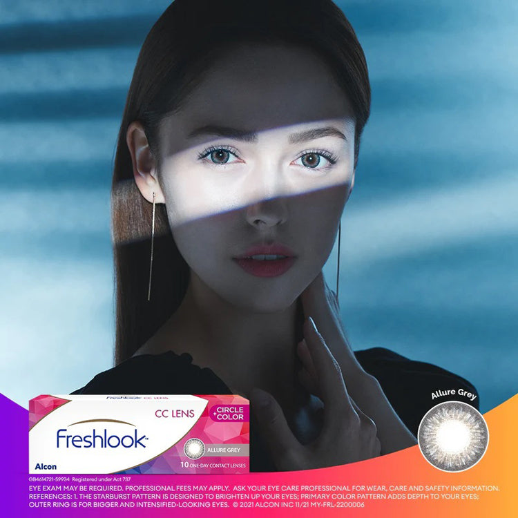Freshlook Cc Contact Lenses Allure Gray 5 PAIR BOX