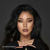 Bella One Day Color Contact Lenses Platinum Gray 5 PAIR
