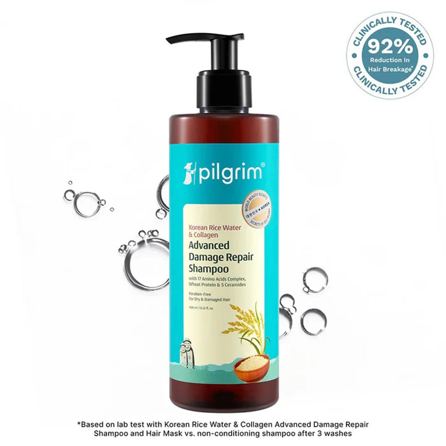 Pilgrim Korean Rice Water Collagen Advanced Damage Repair Shampoo