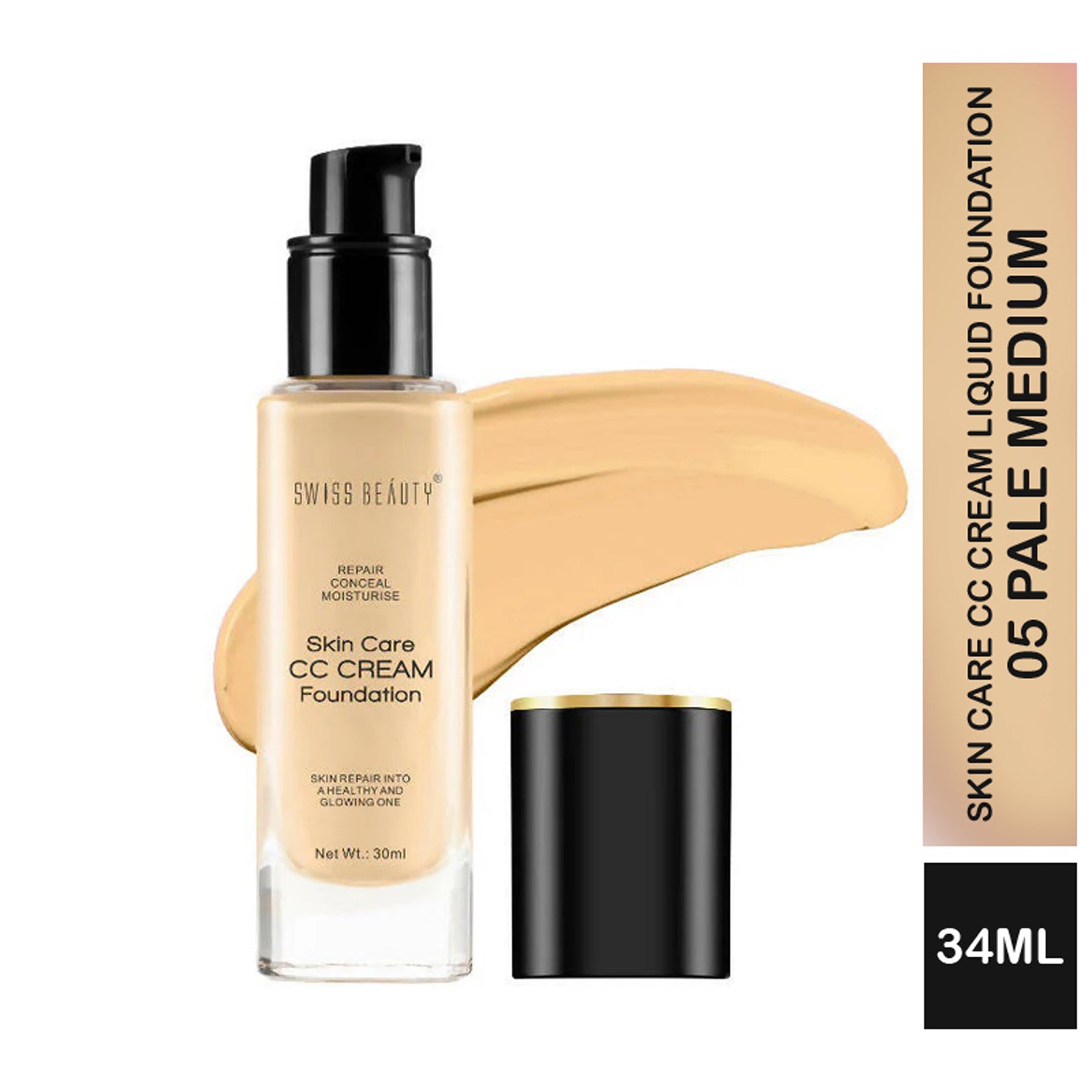 Swiss Beauty Repair Conceal Moisture CC Cream Foundation 34ML