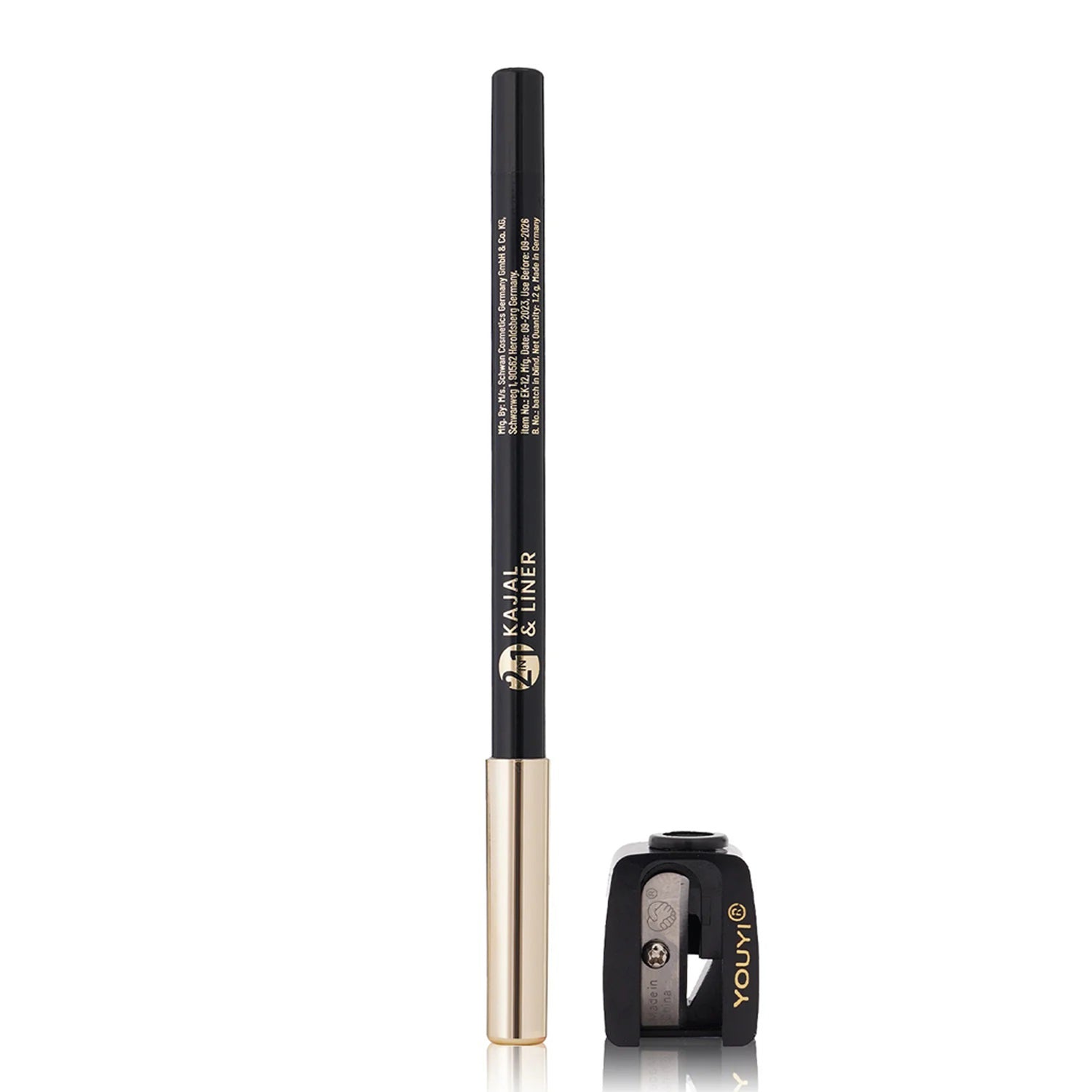Swiss Beauty 2 In 1 Bold & Black Kajal Liner 1.2g