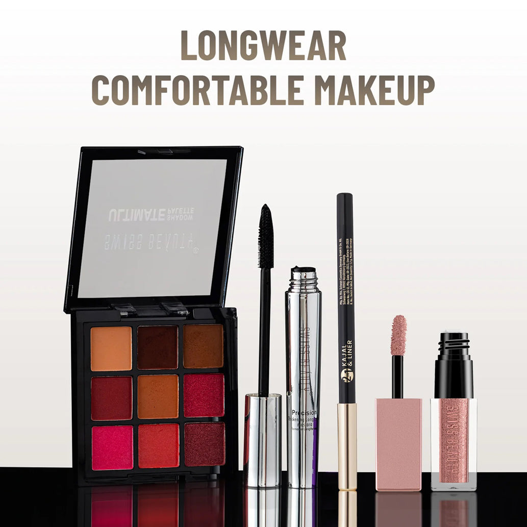 Swiss Beauty 2 In 1 Bold & Black Kajal Liner 1.2g