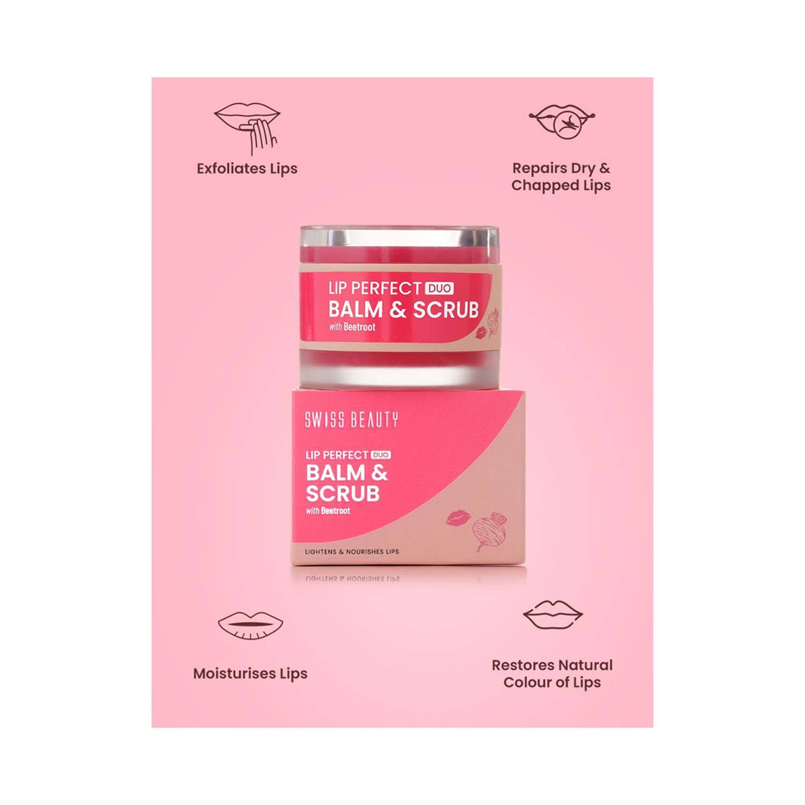 Swiss Beauty Lip Perfect Balm & Scrub 3.5G+3.5G