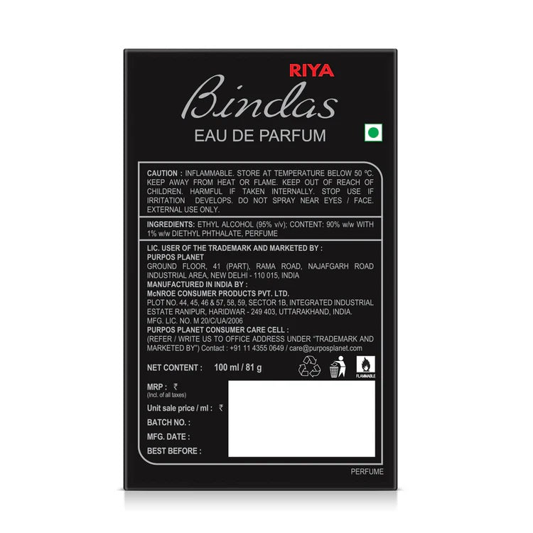 Riya Bindas Eau De Parfum