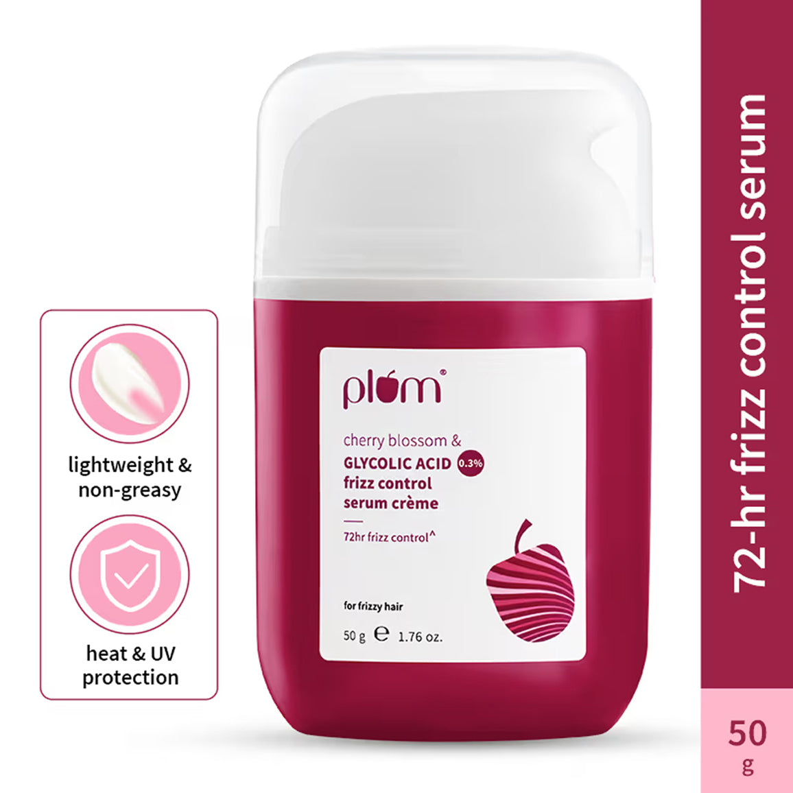 Plum Cherry Blossom & Glycolic Acid 0.3Per Frizz Control Serum Creme