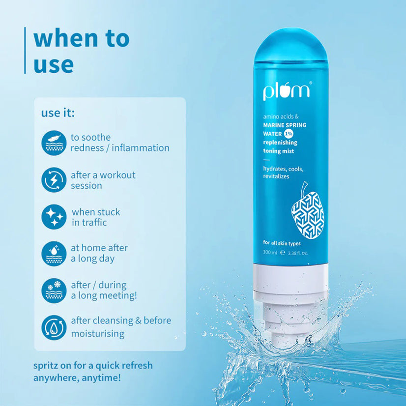 Plum 1Per Marine Spring Water Replenishing Toning Mist