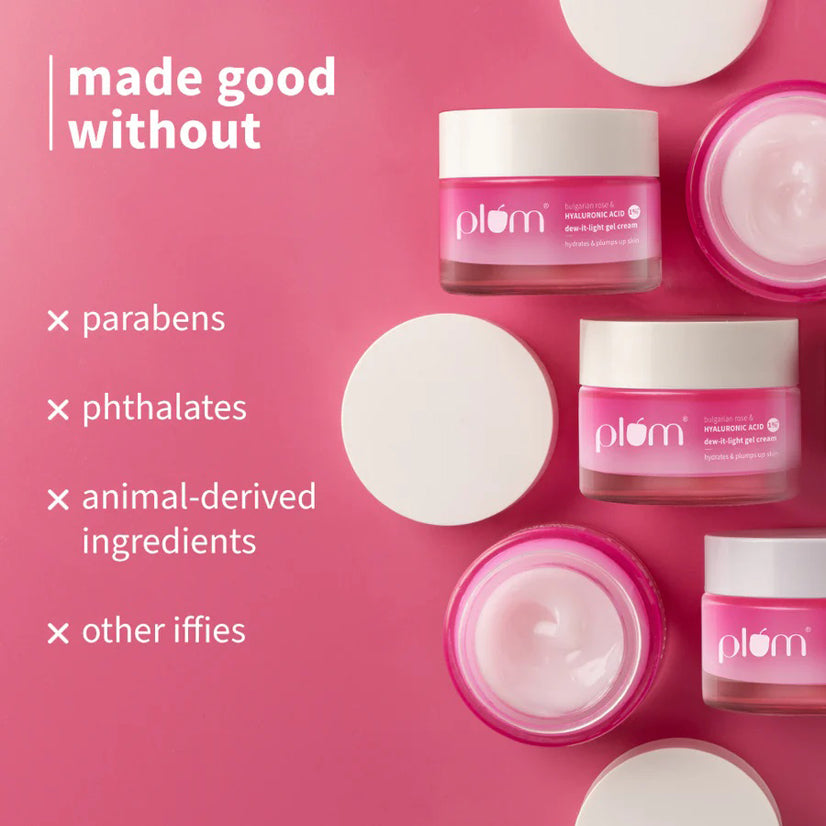 Plum Bulgarian Rose And 1Per Hyaluronic Acid Dew-It-Light Gel Cream