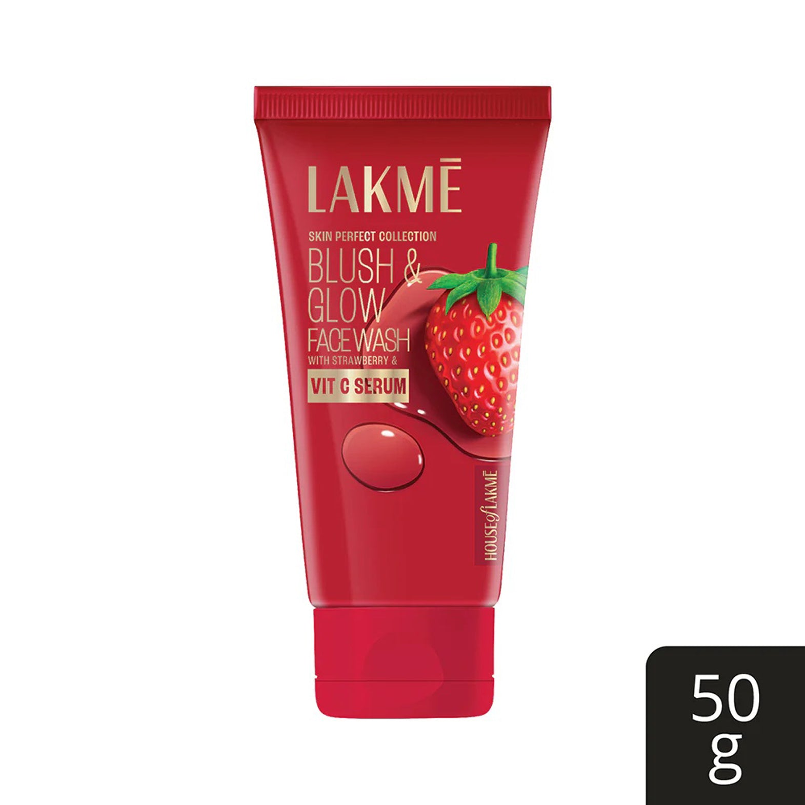 Lakme Blush & Glow Strawberry Facewash, with Vitamin C Serum