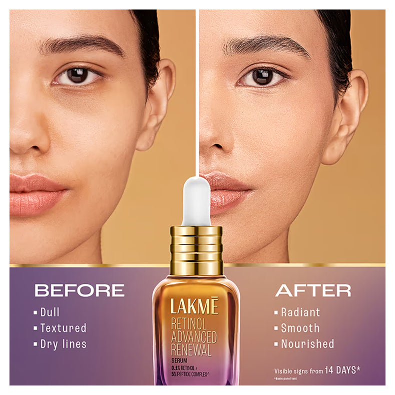 Lakme Retinol Advanced Renewal Serum 0.1Per Retinol + 5Per Peptide Complex