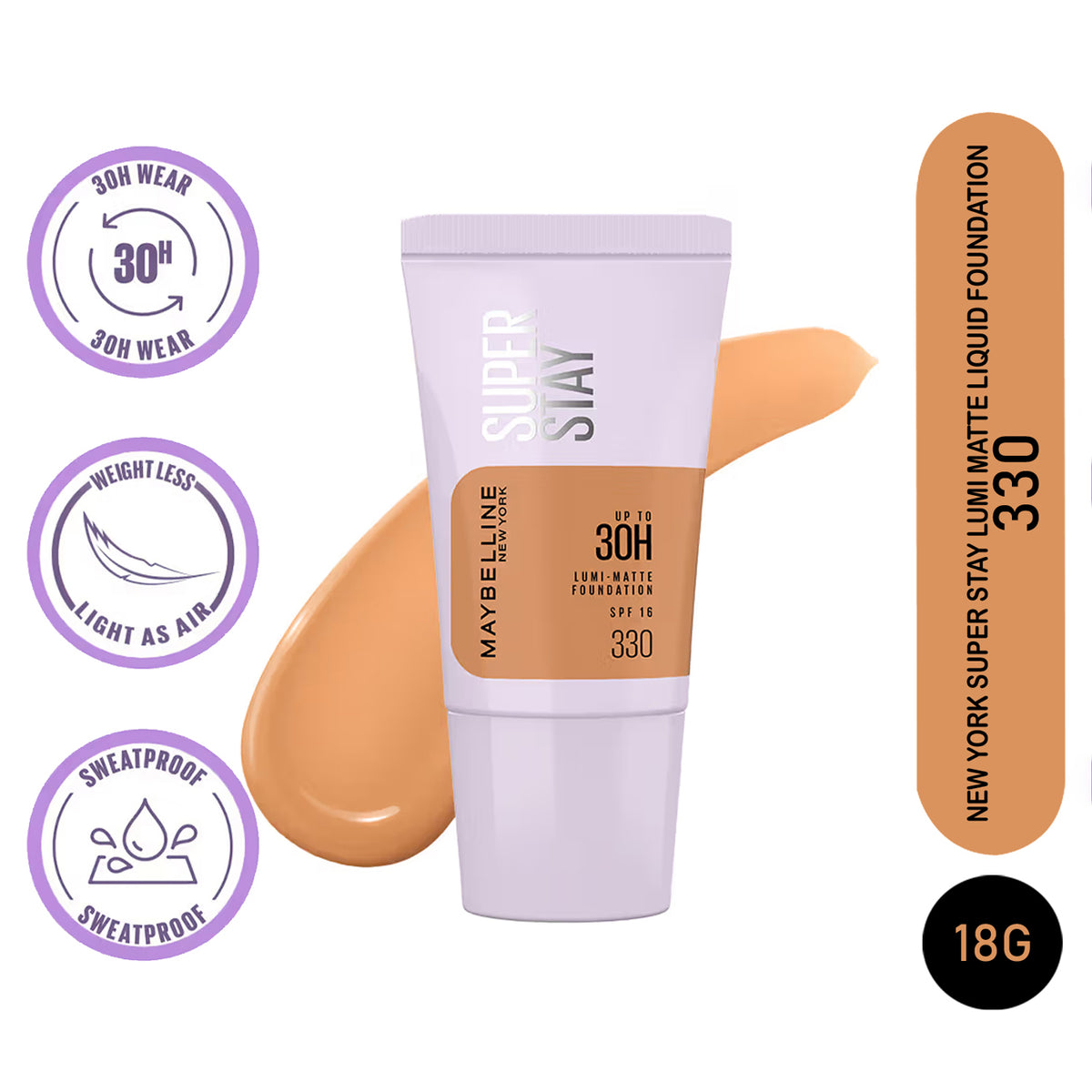 Maybelline Super Stay Lumi Matte Liquid Foundation -18G