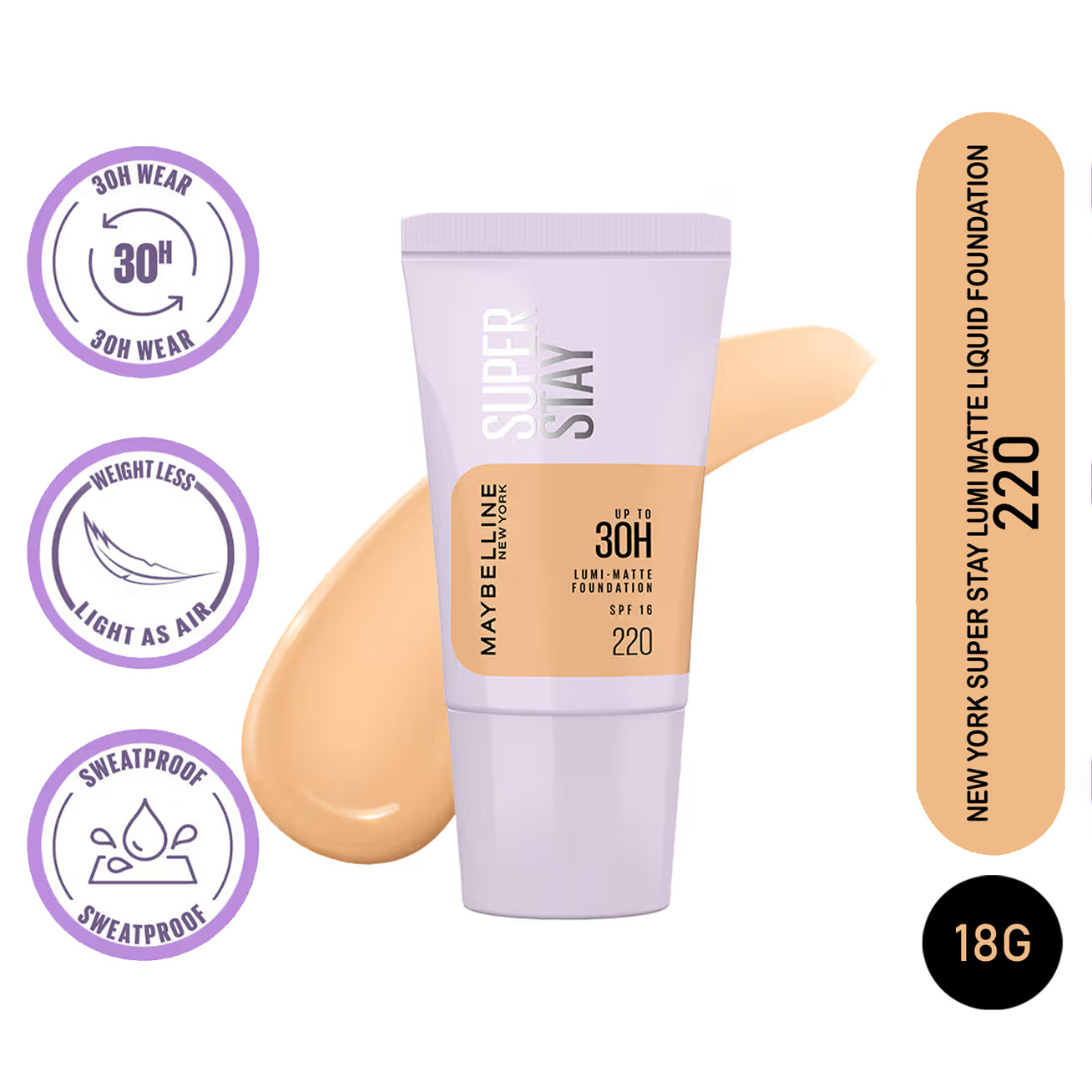 Maybelline Super Stay Lumi Matte Liquid Foundation -18G