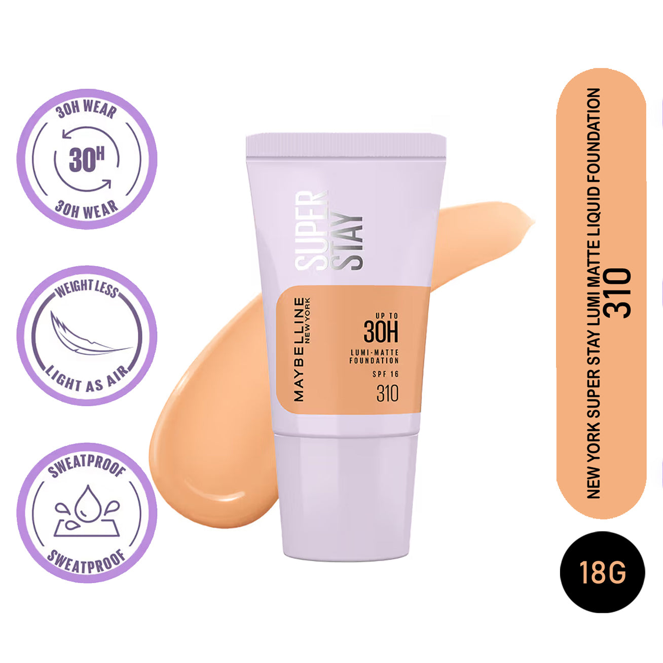 Maybelline Super Stay Lumi Matte Liquid Foundation -18G