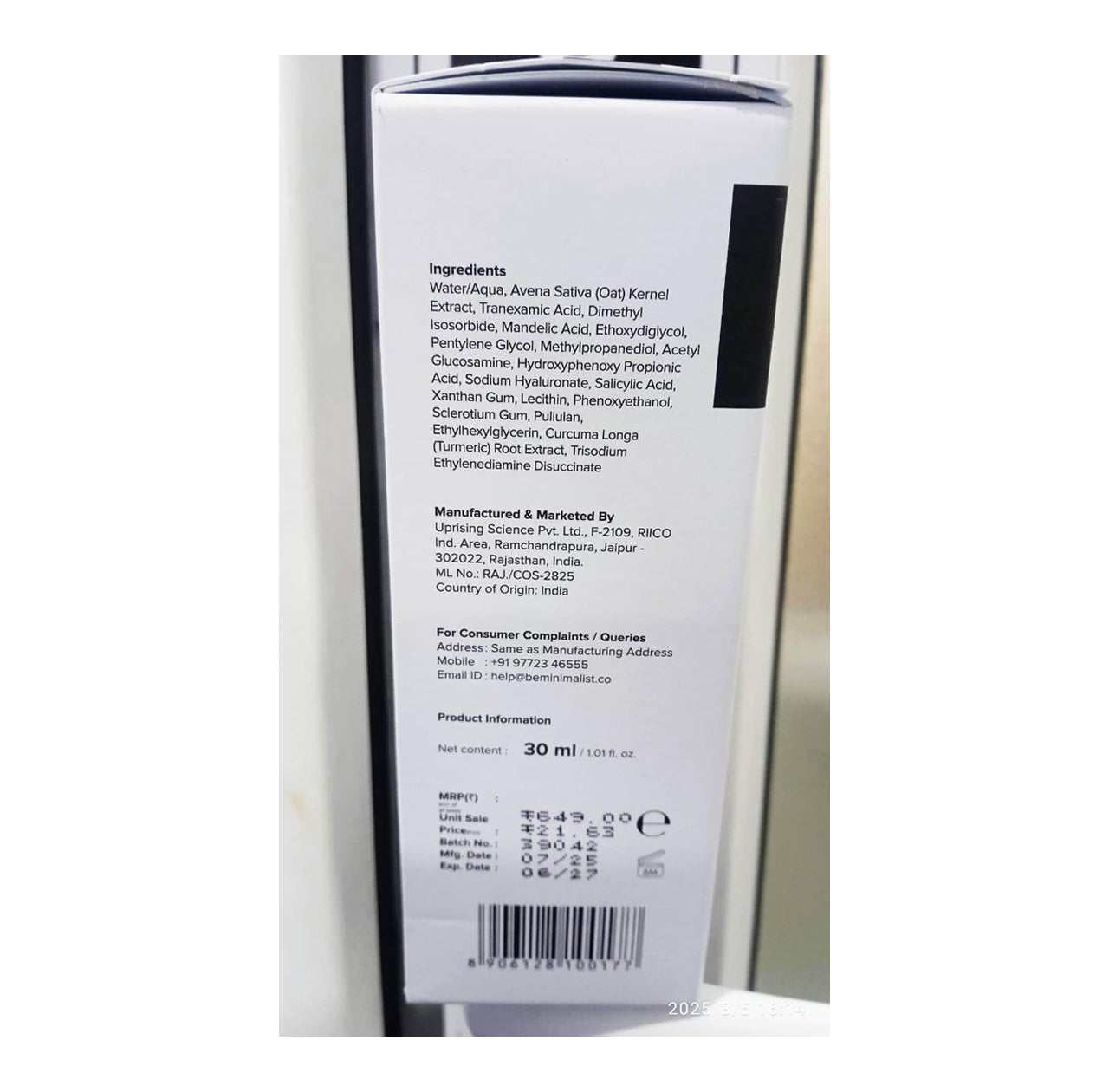 Minimalist Tranexamic 03Per Face Serum