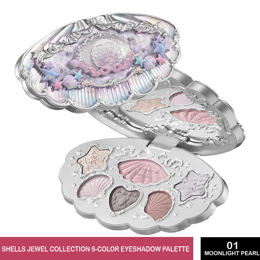 Flower Knows Shells Jewel Collection 6-Color Eyeshadow Palette
