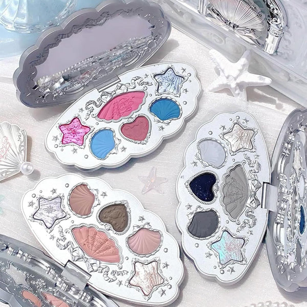 Flower Knows Shells Jewel Collection 6-Color Eyeshadow Palette