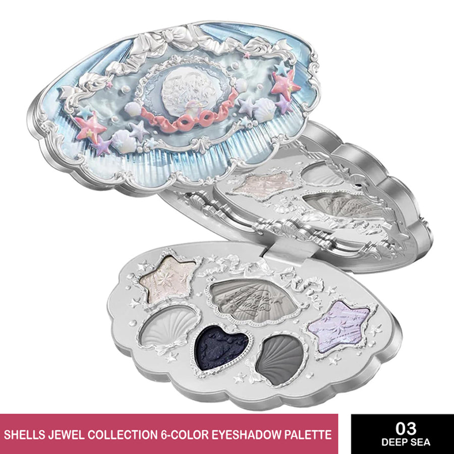 Flower Knows Shells Jewel Collection 6-Color Eyeshadow Palette