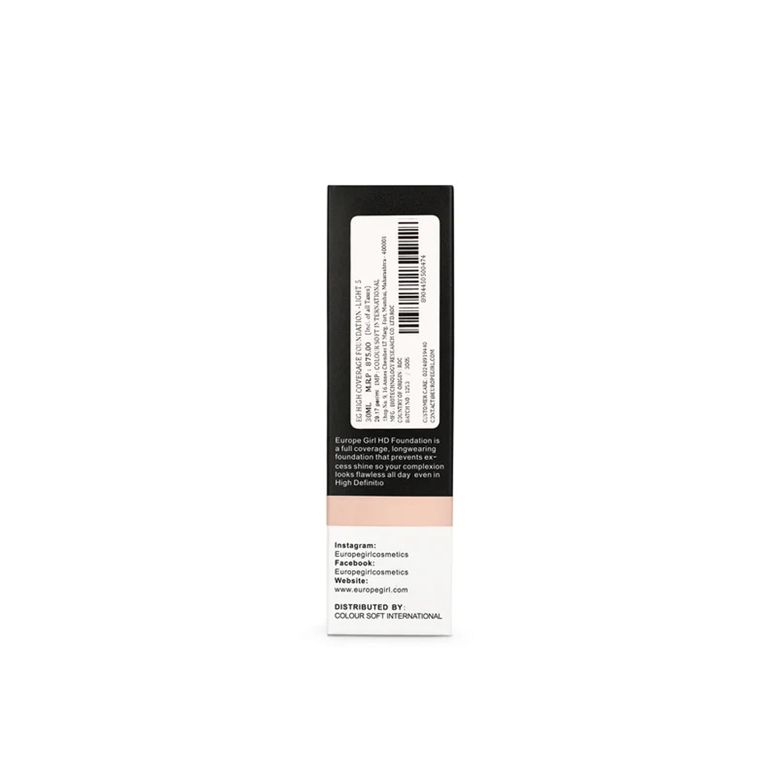 Europe Girl High Definition Foundation 30Ml