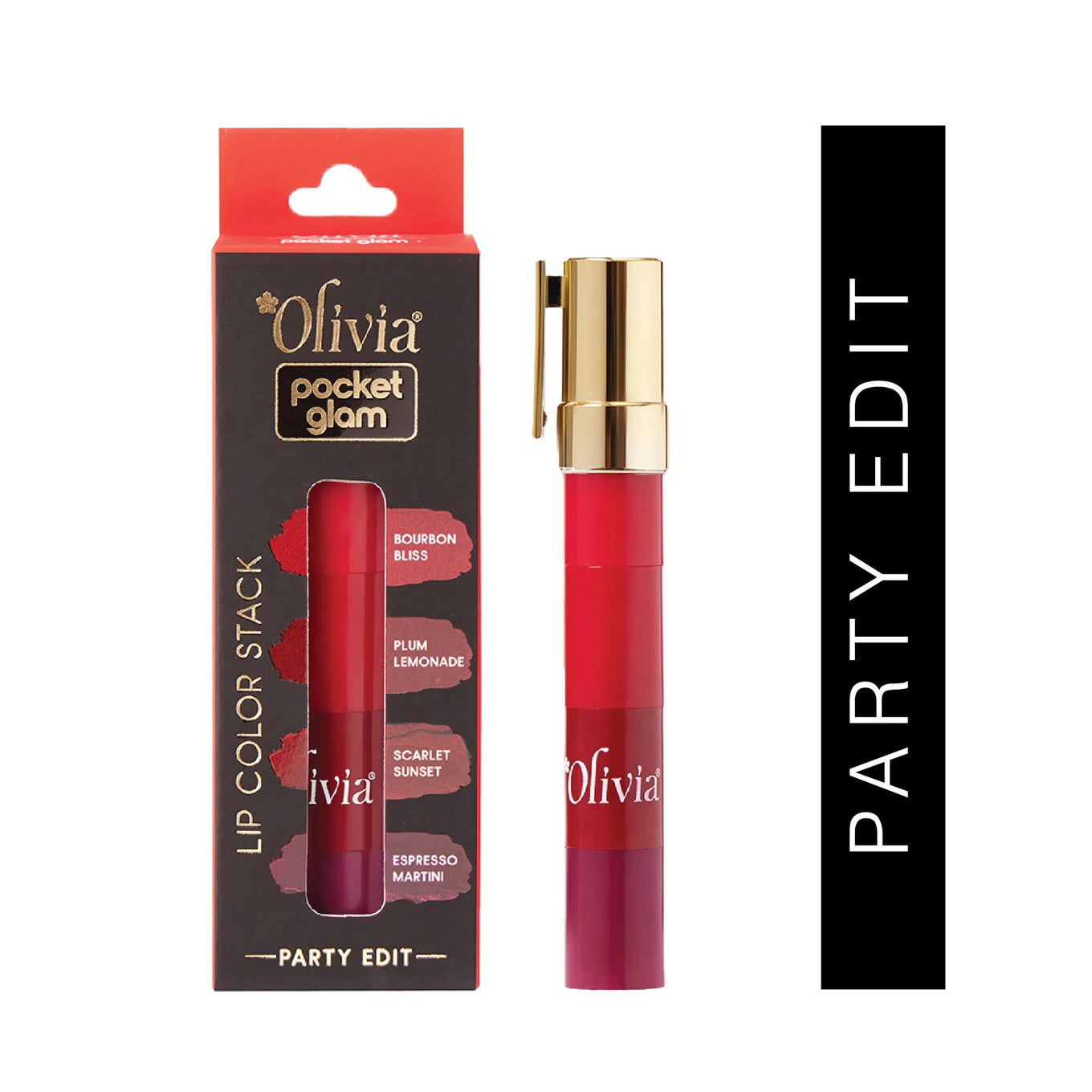 Olivia Pocket Glam Lip Color Stack 6G