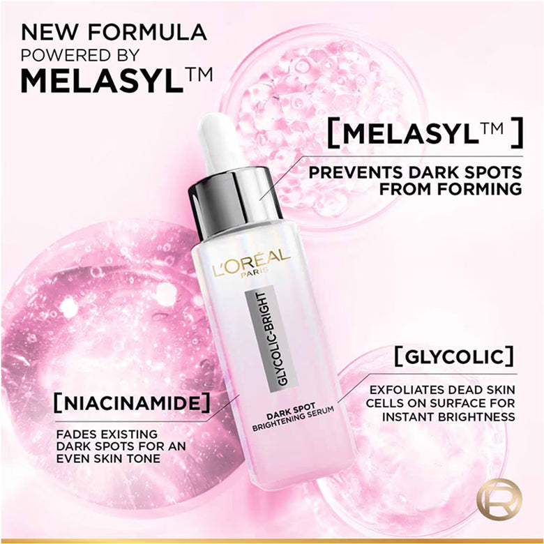 Loreal Glycolic Day Cream + Night Cream+Serum 50+50+30ML