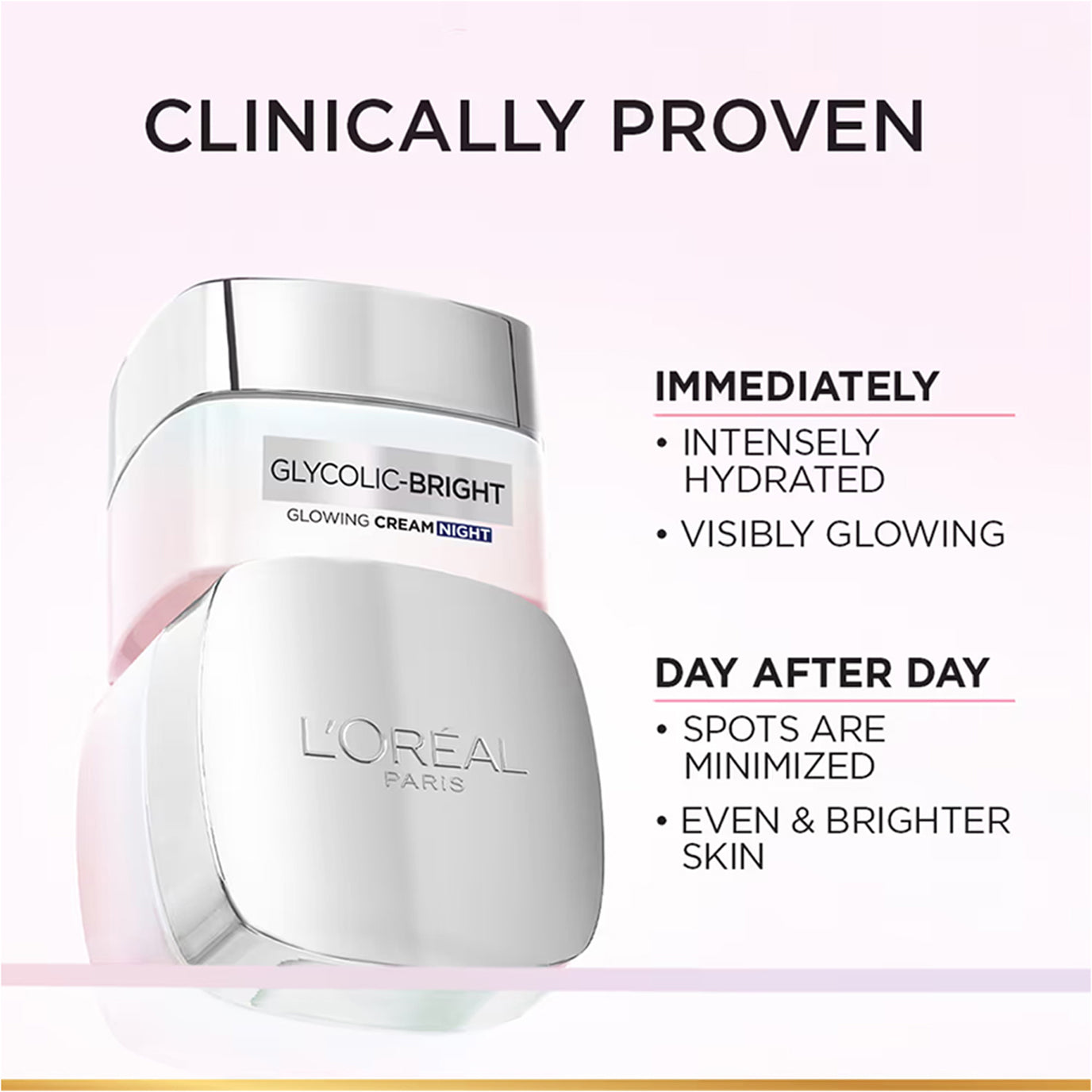 Loreal Glycolic Day Cream + Night Cream+Serum 50+50+30ML