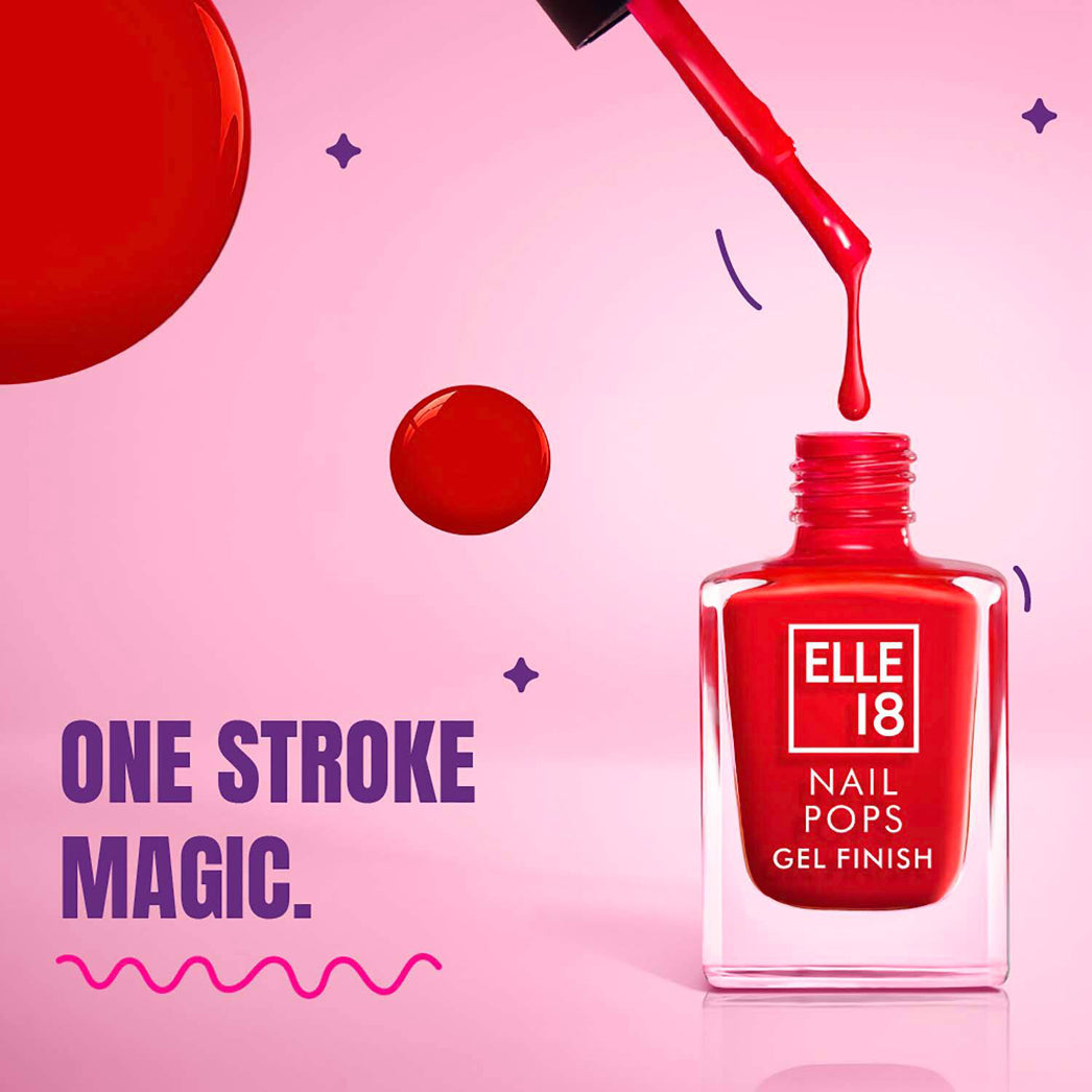 Lakme Elle 18 Nail Pop Gel Finish 10ML