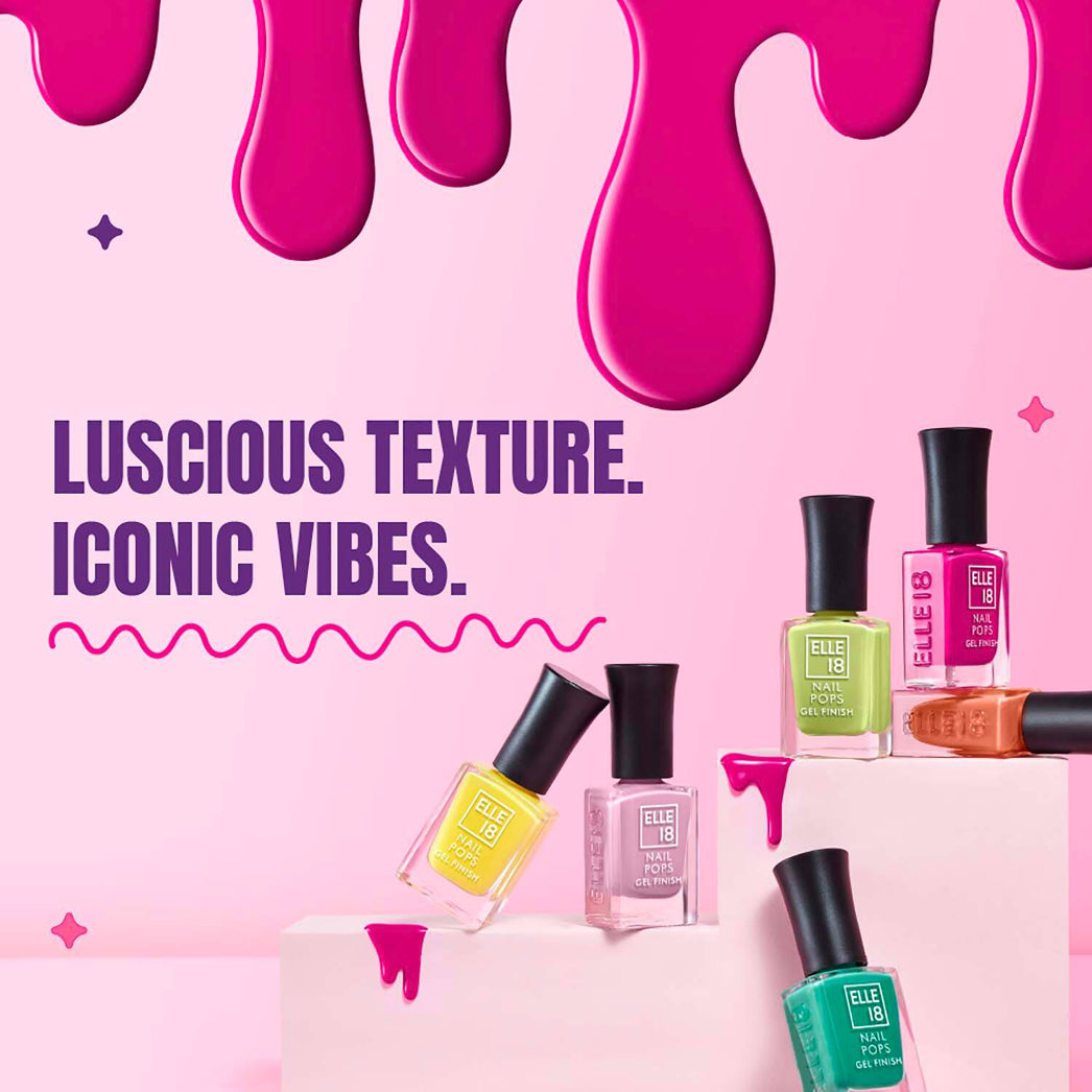 Lakme Elle 18 Nail Pop Gel Finish 10ML