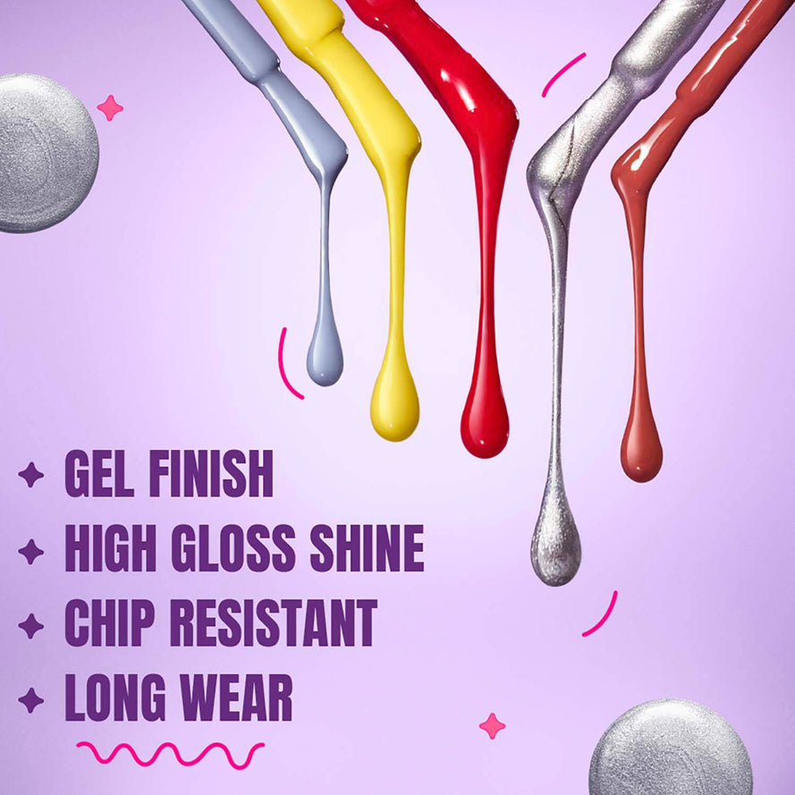Lakme Elle 18 Nail Pop Gel Finish 10ML