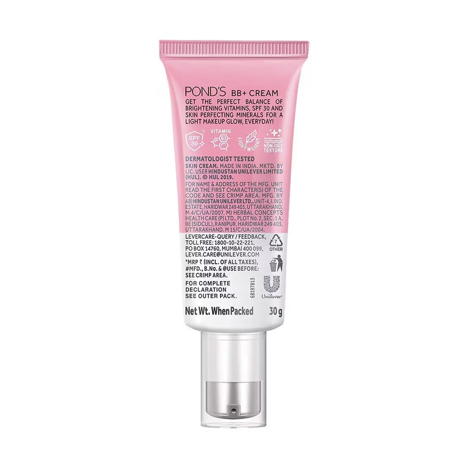 Ponds Instant Coverage & Glow Bb+ Cream 30G
