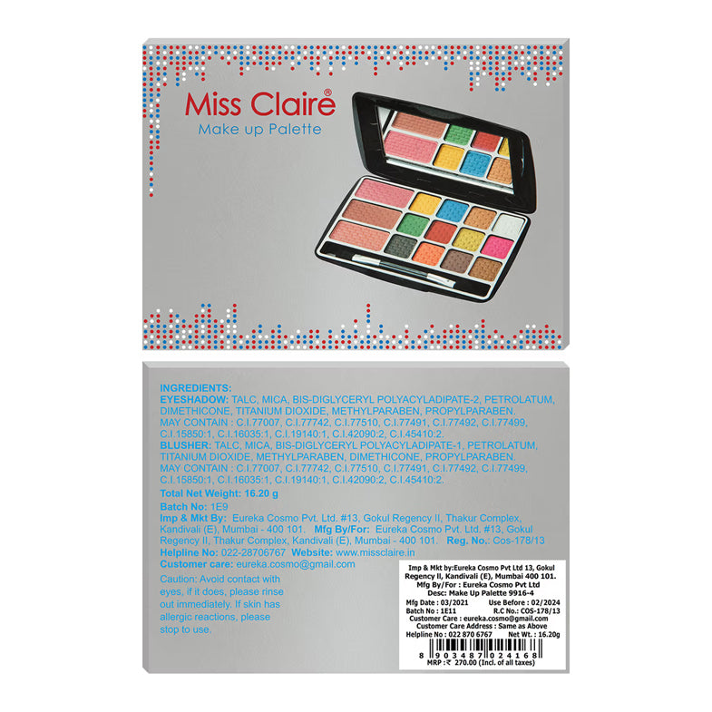 Miss Claire Make Up Palette 16.20g 9916