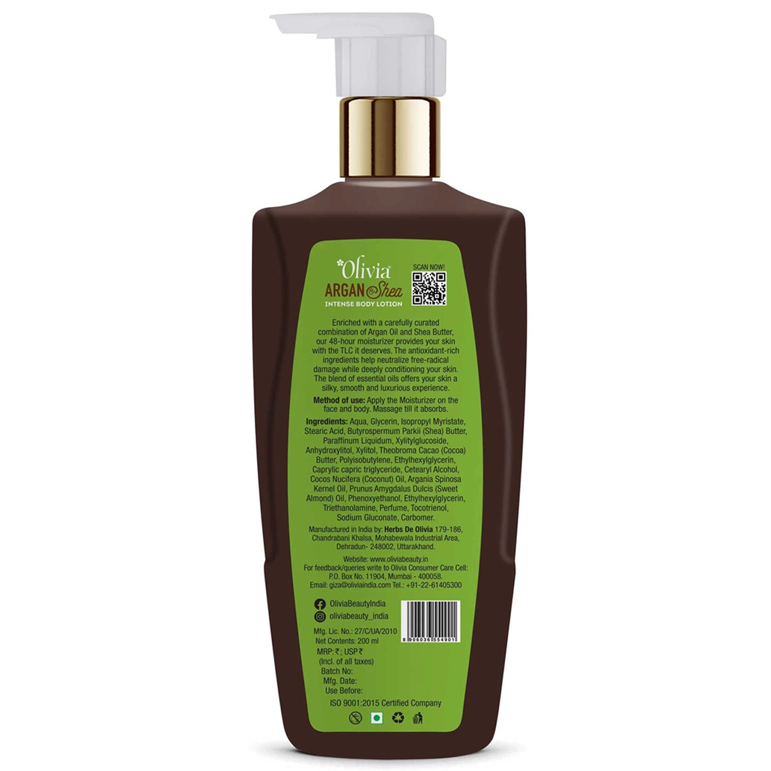 Olivia Argan & Shea Intense Body Lotion