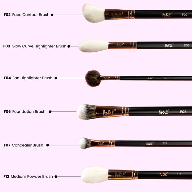 Felic 21 Brush Set Beginner S Beauty (Set Of 6)