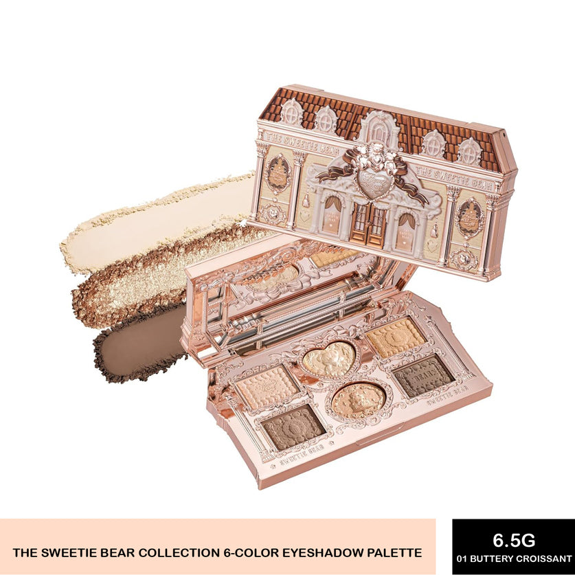 Flower Knows The Sweetie Bear Collection 6-Color Eyeshadow Palette 6.5g