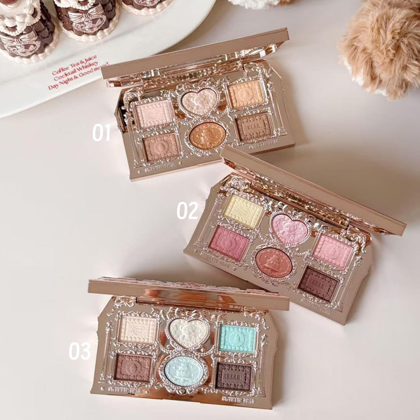 Flower Knows The Sweetie Bear Collection 6-Color Eyeshadow Palette 6.5g