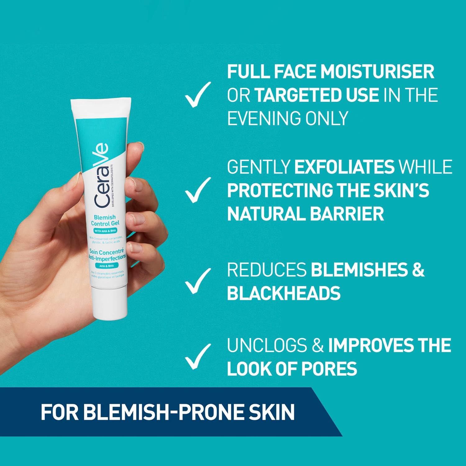 Cerave Blemish Control Gel With AHA & BHA