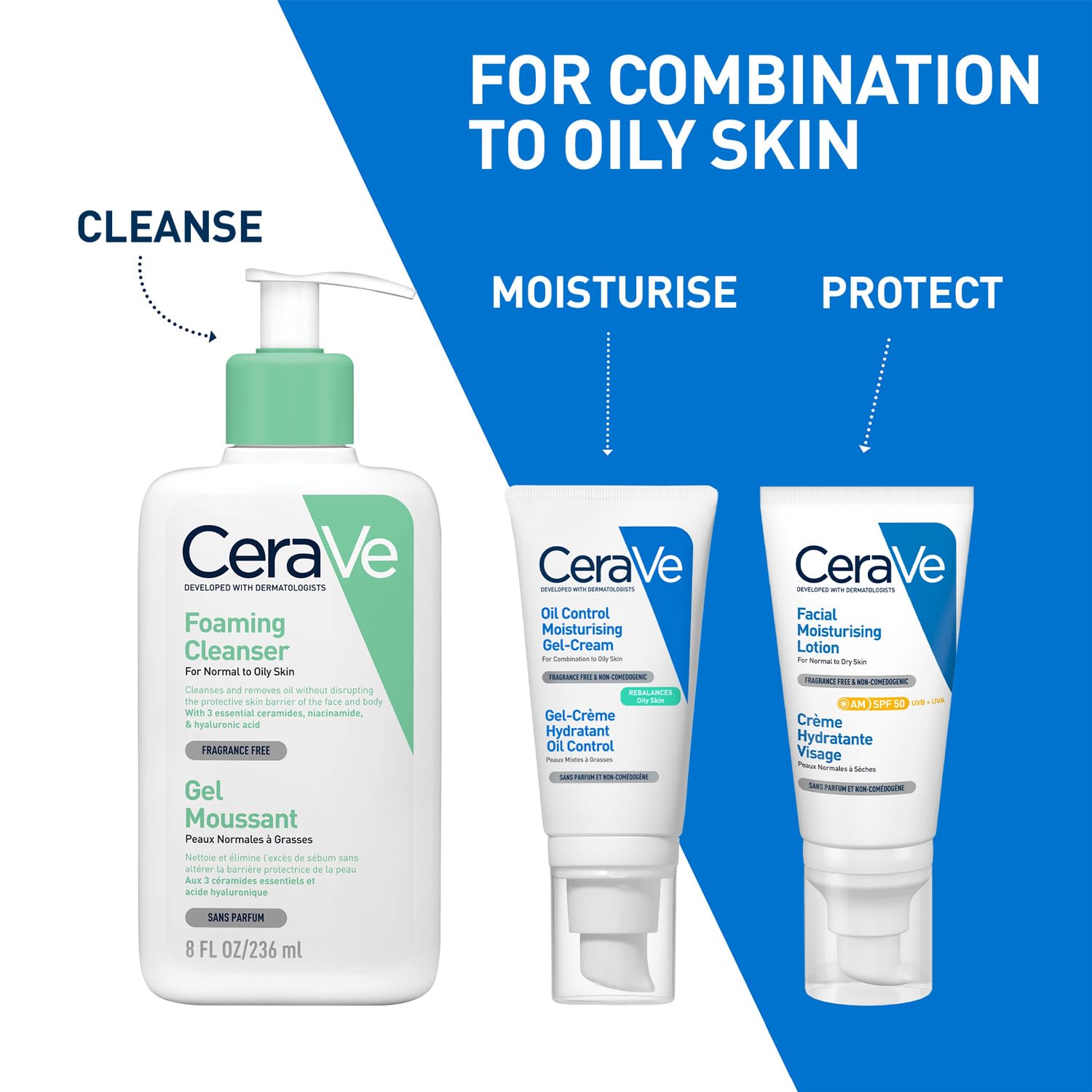 Cerave Oil Control Moisturising Gel-Cream For Comb To Oily
