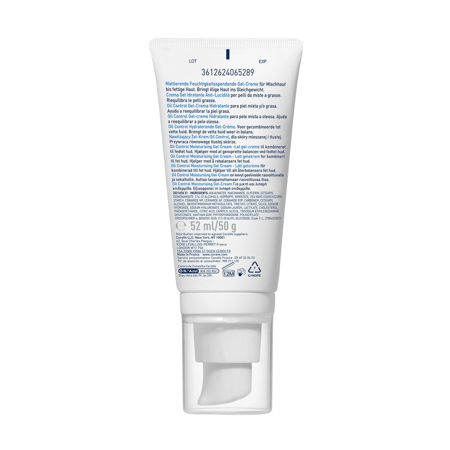 Cerave Oil Control Moisturising Gel-Cream For Comb To Oily